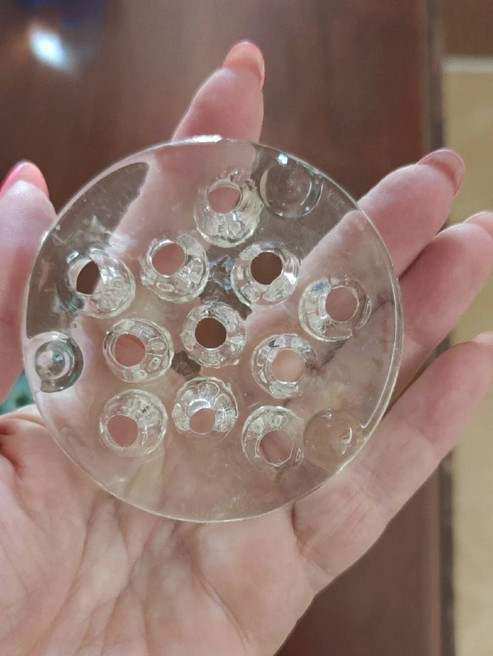 Clear Glass Flower Frog Vase Insert